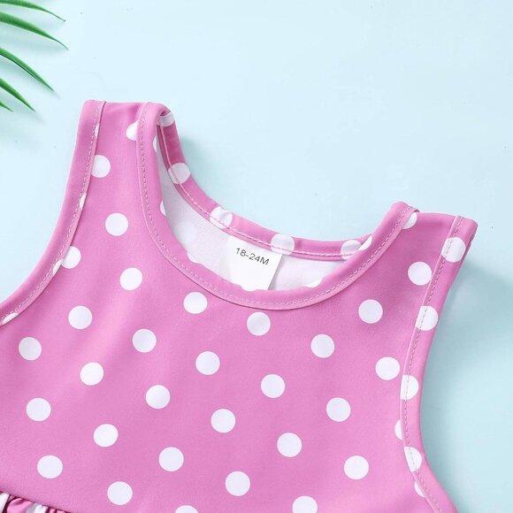 Toddler Baby Girls 2-Piece Swimsuit – Ruffle Tankini &‎ Bikini Bottom 12-18mo - Picture 2 of 6